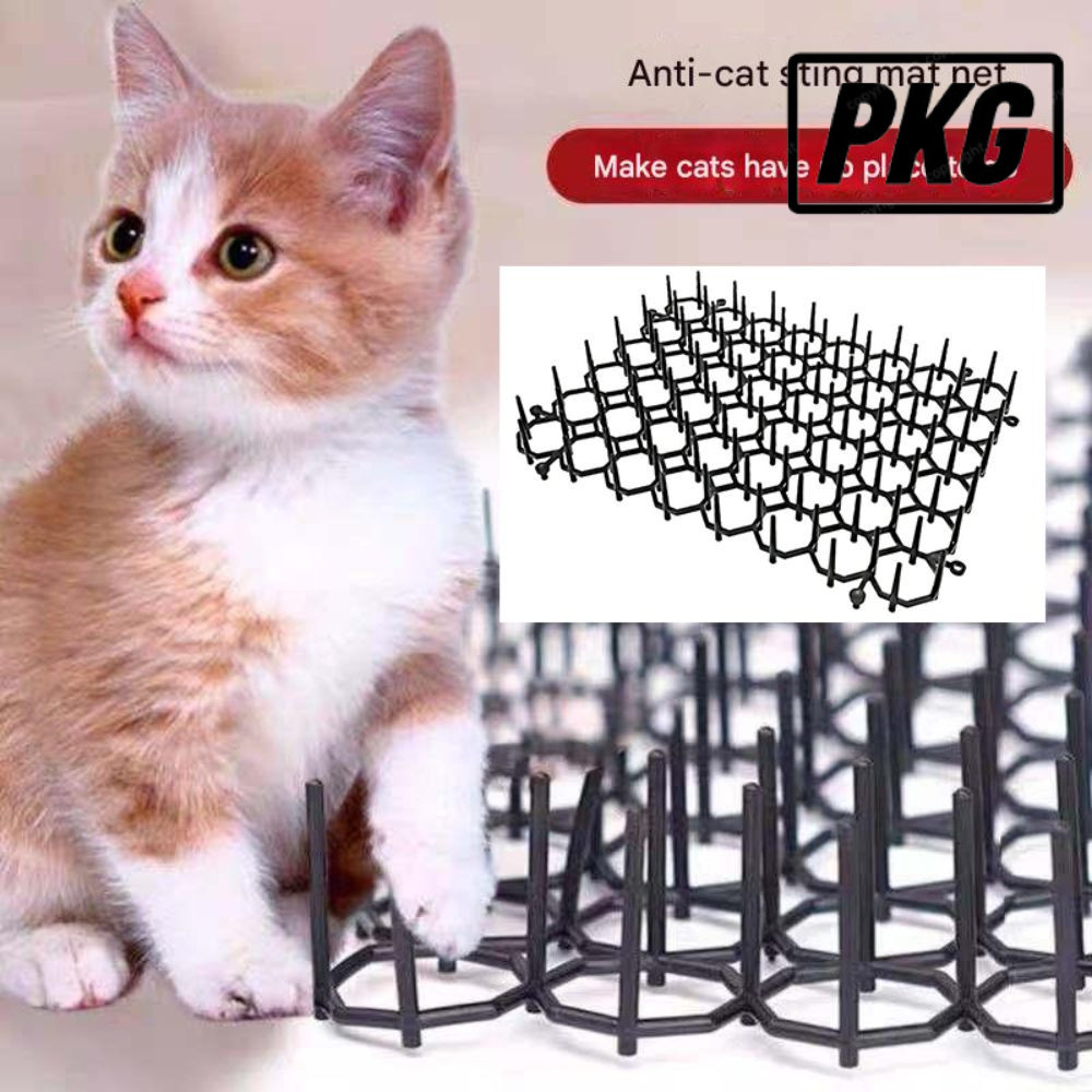 REPKG เสื่อป้องกันการปีนเขาสาหรับสัตว์เลี้ยง เสื่อไล่แมวพลาสติกซ้อน Grid Soft Prick No Harm Antivandalism Mat Indoor Outdoor