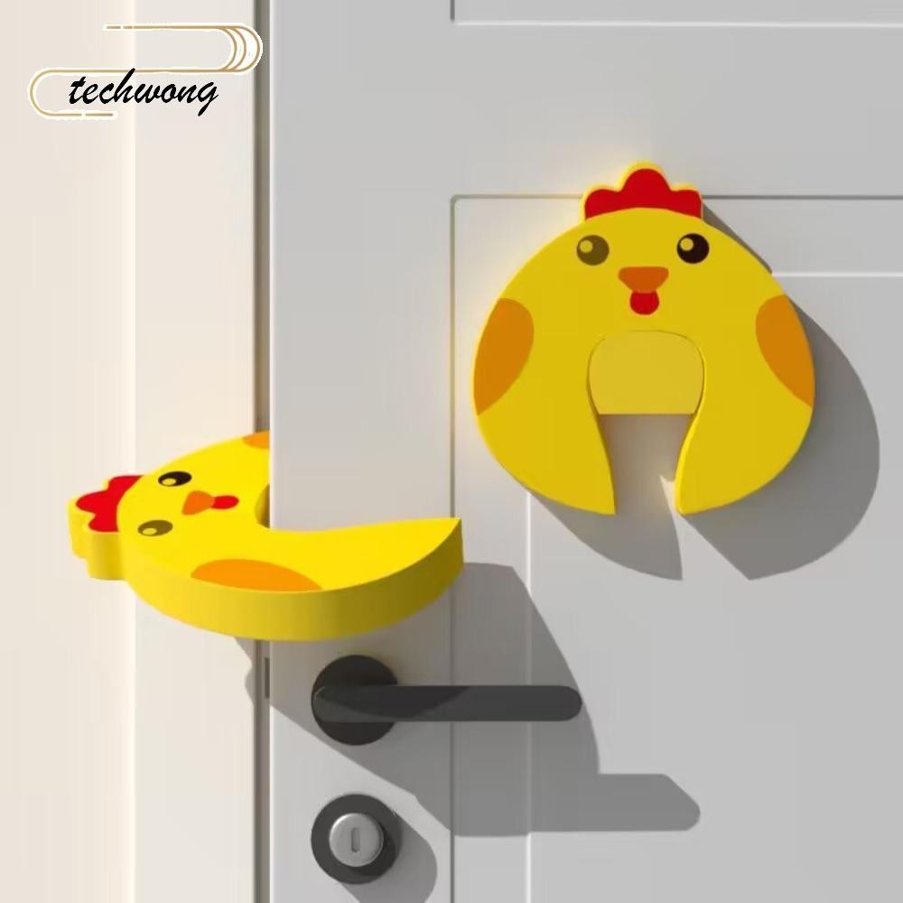 TECHWONG การ์ดป้องกันเฟอร์นิเจอร์ เด็กป้องกันตู้รักษาความปลอดภัยล็อคความปลอดภัยของเด็กประตูหยุด EVA นิ้วมือป้องกันประตู Stopper ทารกแรกเกิด