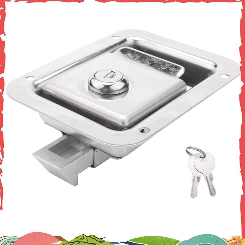 Paddle Slam Latch พร้อมตัวล็อคและกุญแจ Travel Trailer Lock สแตนเลส RV ประตู Latch Heavy Duty Flush Mount Handle Latch greenbrans1