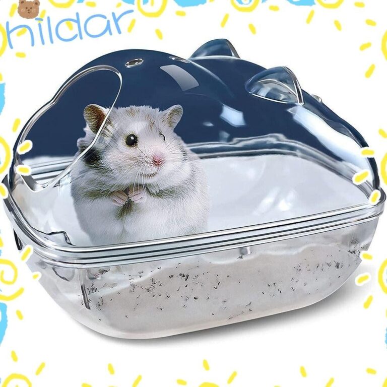 ฮิลดา ห้องน้าหนูแฮมสเตอร์ อะคริลิคใสพลาสติกหนูแฮมสเตอร์ห้องน้ากรงอุปกรณ์หนูตะเภากรงหนูแฮมสเตอร์ทรายอาบน้าหนูแฮมสเตอร์