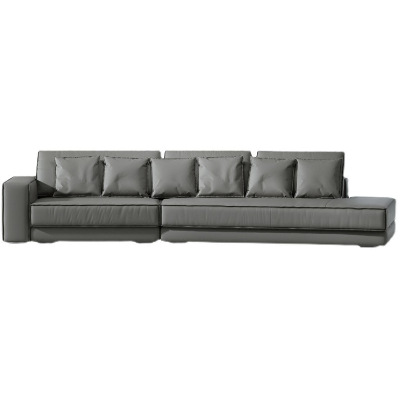 Baxter Alien Light หรูหราหนังเต็มรูปแบบห้องนั่งเล่นอิตาเลี่ยน Minimalist มุม First Layer Cowhide โค้ง Budapest โซฟา