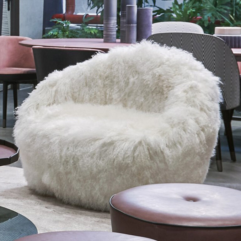 Baxterอิตาลี ARTIK นาเข้าชายหาดขนสัตว์เก้าอี้พักผ่อน Recliner เก้าอี้เสือเดี่ยวโซฟาขี้เกียจ