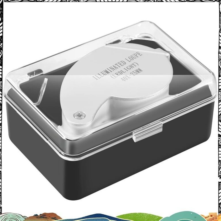 Jewellers เลนส์แก้ว Loupe 40X 25 มม แว่นขยายตา 2 ไฟ LED ใหม่
