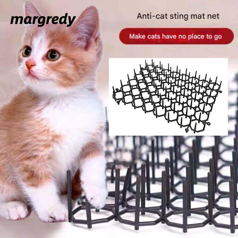MARGREDY Cat Repellent Matพลาสติกสามารถซ้อนเสื่อป้องกันการปีนเขาสัตว์เลี้ยงSoft Prick Grid No Harm Catproof Mat Indoor Outdoor