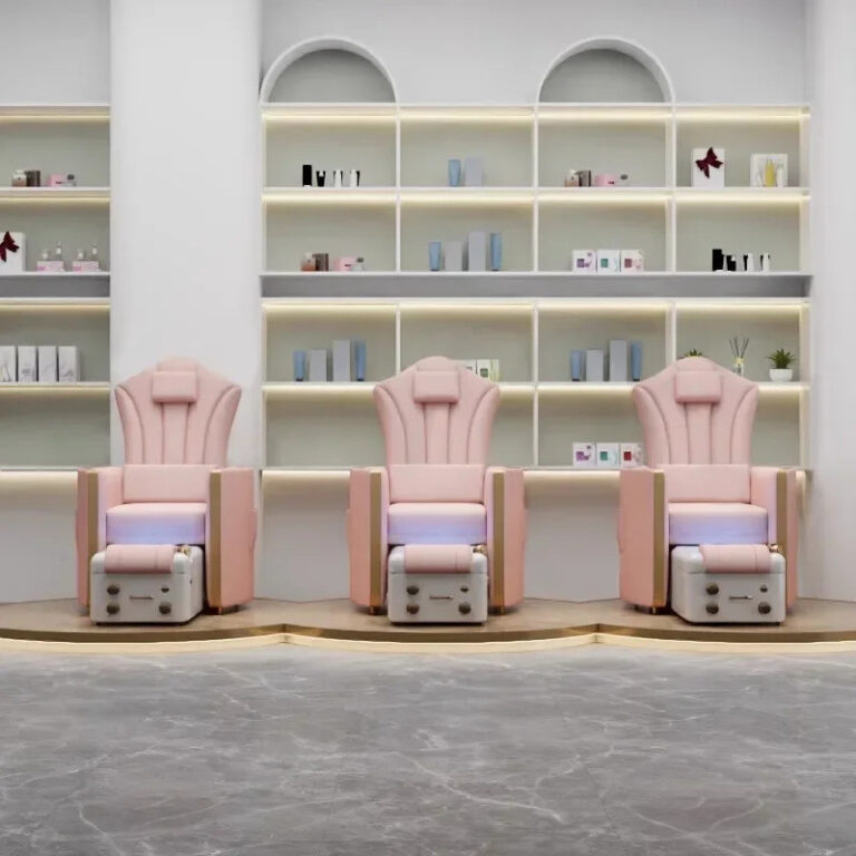 สีชมพูนวดเท้าเก้าอี้เล็บเท้าเล็บอเนกประสงค์ Professional Salon เฟอร์นิเจอร์ Sillon De Pedicure Para Spa B