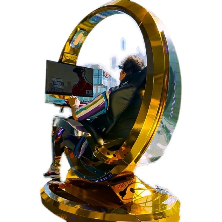 Ingrid Macaron คอมพิวเตอร์ห้องนักบินเก้าอี้โต๊ะเล่นเกมตามหลักสรีรศาสตร์แบบบูรณาการ Zero Gravity Space Game Capsule