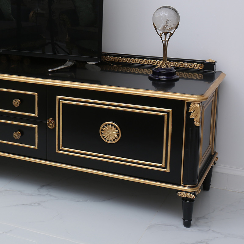 ฝรั่งเศส HighEnd แฟชั่น Palace Beech ไม้สติกเกอร์ฟอยล์ทองสีดาทองทั้งแพคเกจทั้งหมดไม้เนื้อแข็งตู้ห้องนั่งเล่นเฟอร์นิเจอร์ T