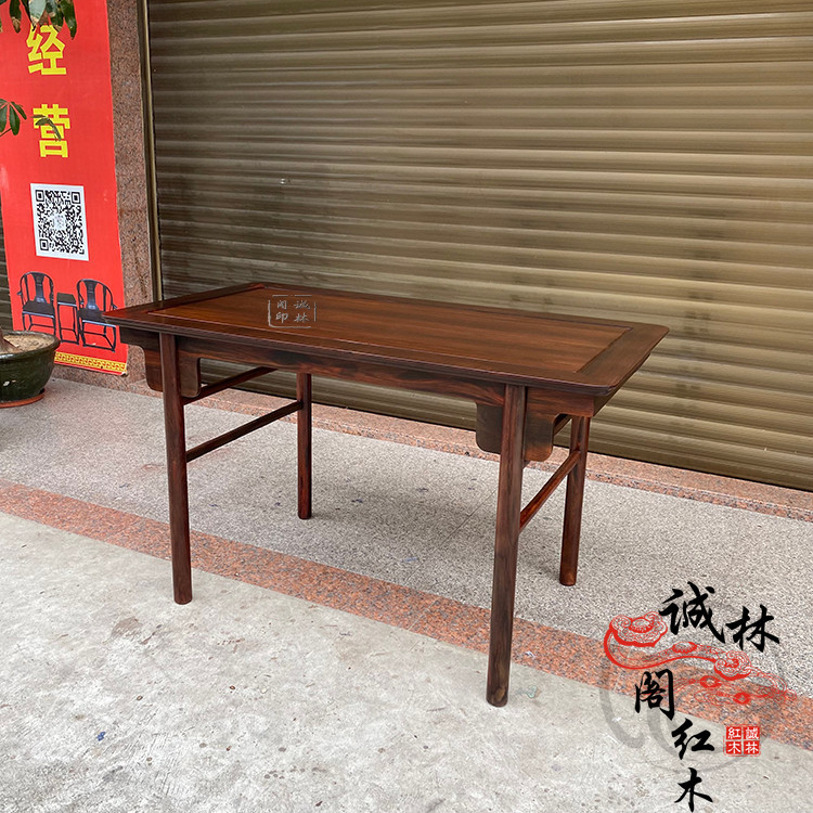 Laos Big Red Rosewood จิตรกรรมกรณีโต๊ะมะฮอกกานีจีนโบราณการเขียนตาราง Crosstoe Rosewood ไม้เนื้อแข็งโต๊ะเฟอร์นิเจอร์