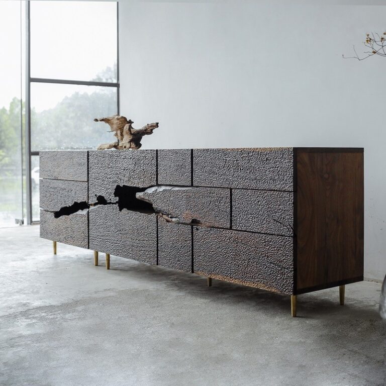 ไม้ป่า 1978 ขนาดเล็กป่าสไตล์ตู้หลายชั้นตู้ทางเข้าโดดเดี่ยวตู้ทีวีการจัดเก็บศิลปะจีนที่ทันสมัยเซนที่เรียบง่าย