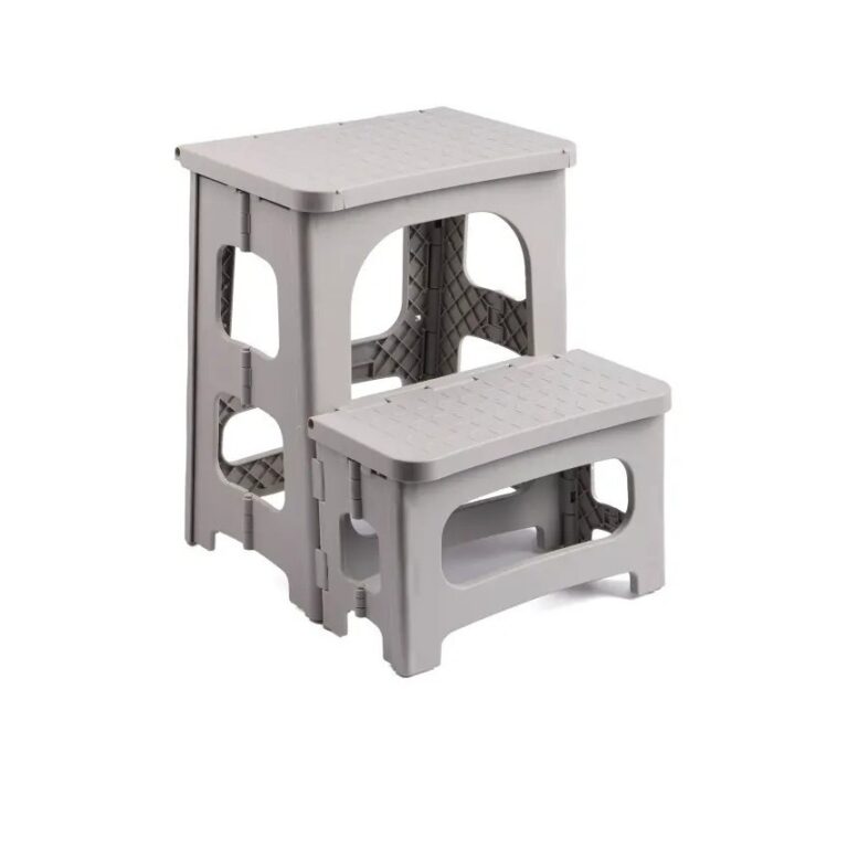 เก้าอี้พับ มีขั้น สีเทา นั่งสบาย จัดเก็บสะดวก