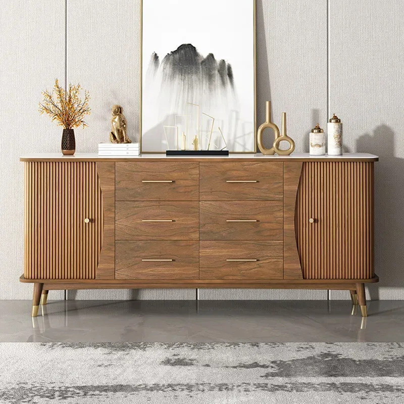 ตู้โชว์ไม้จากัดตู้ห้องนั่งเล่นในครัวเรือนตู้ลิ้นชักเก็บของ Muebble Recibdor De Entrada Home Furnitur