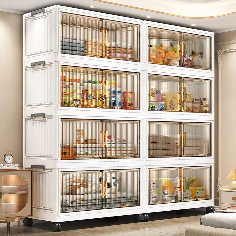 Kaman ตู้เก็บของ ความกว้าง 75ซม วางซ้อนได้สูง รับน้ำหนักได้ 150KG ผลิตจากวัสดุ PP หนา ลิ้นชักใหญ่ มีล้อเลื่อน พับเก็บได้