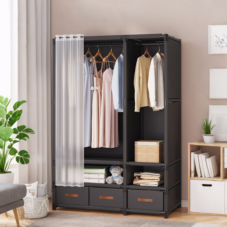 โปรโมชั่นCODตู้เสื้อผ้าแบบห้องนอน Land Closet ตู้เก็บของหลายชั้นแบบเรียบง่ายพร้อมลิ้นชักความจุขนาดใหญ่