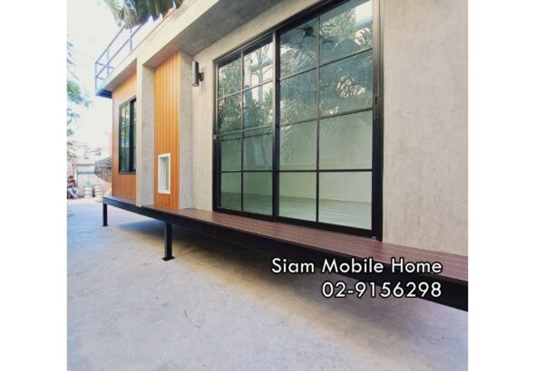 บ้านสำเร็จรูป Modern Wood Loft Style มีดาดฟ้า S144