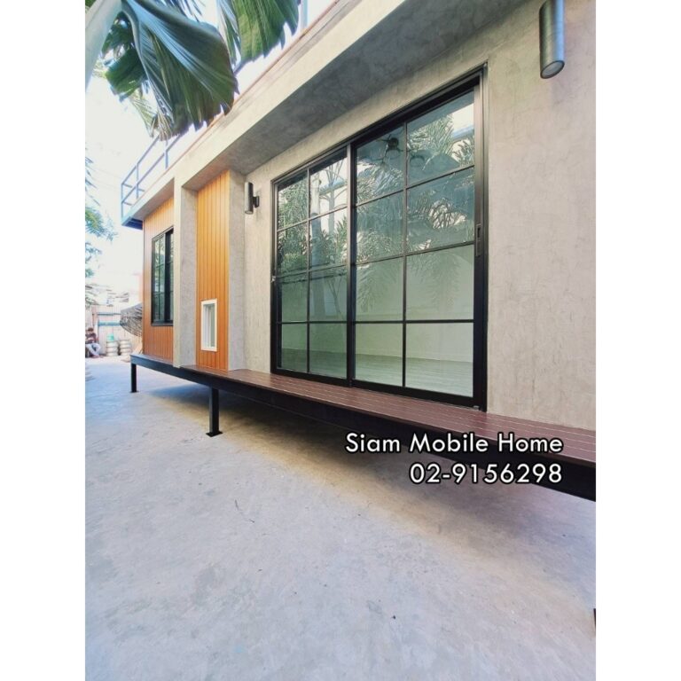 บ้านสำเร็จรูป Modern Wood Loft Style มีดาดฟ้า S144