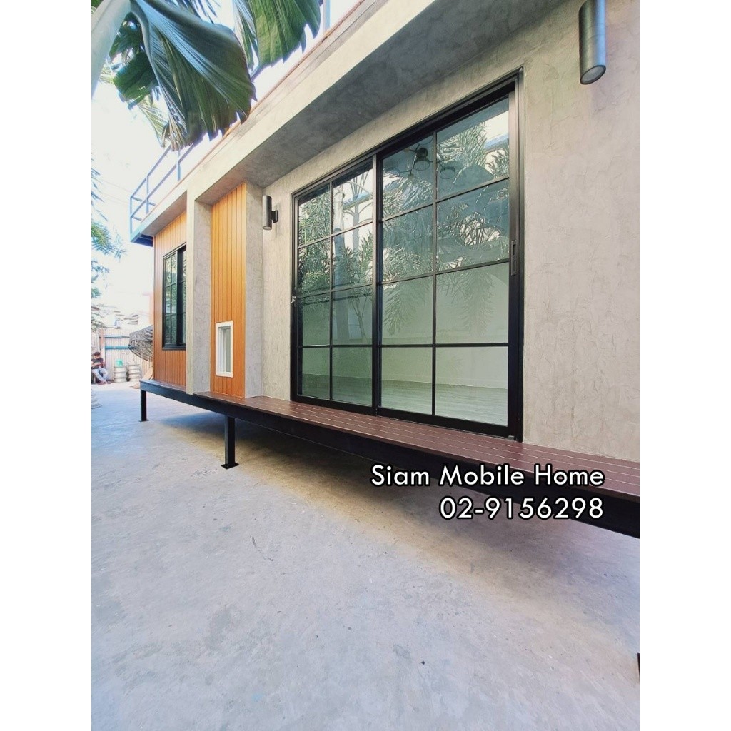 บ้านสำเร็จรูป Modern Wood Loft Style มีดาดฟ้า S144