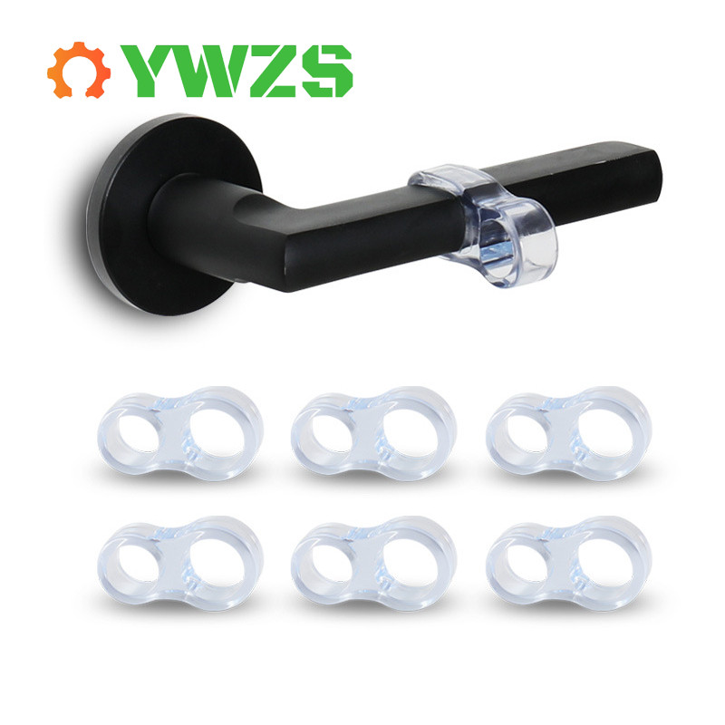 ฝาครอบมือจับประตู ซิลิโคนกันชนกันชนป้องกันลูกบิดประตูโปร่งใสป้องกันไฟฟ้าสถิตย์ชนเงียบบัฟเฟอร์ฟองน้า เบาะ สาหรับความปลอดภัยของเด็กผนังป้อ