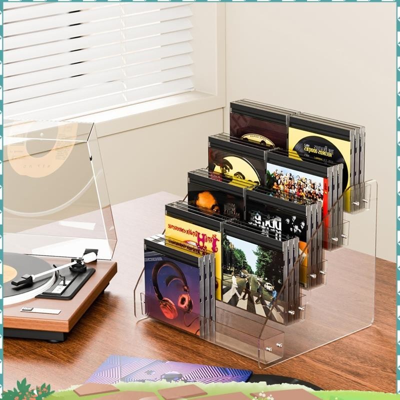 Super CD Holder 5 ชั้น Clear CD Organizers CD Display Rack Holds สูงสุด 30 Standard DVD Cases สาหรับ Media Shelf Storage