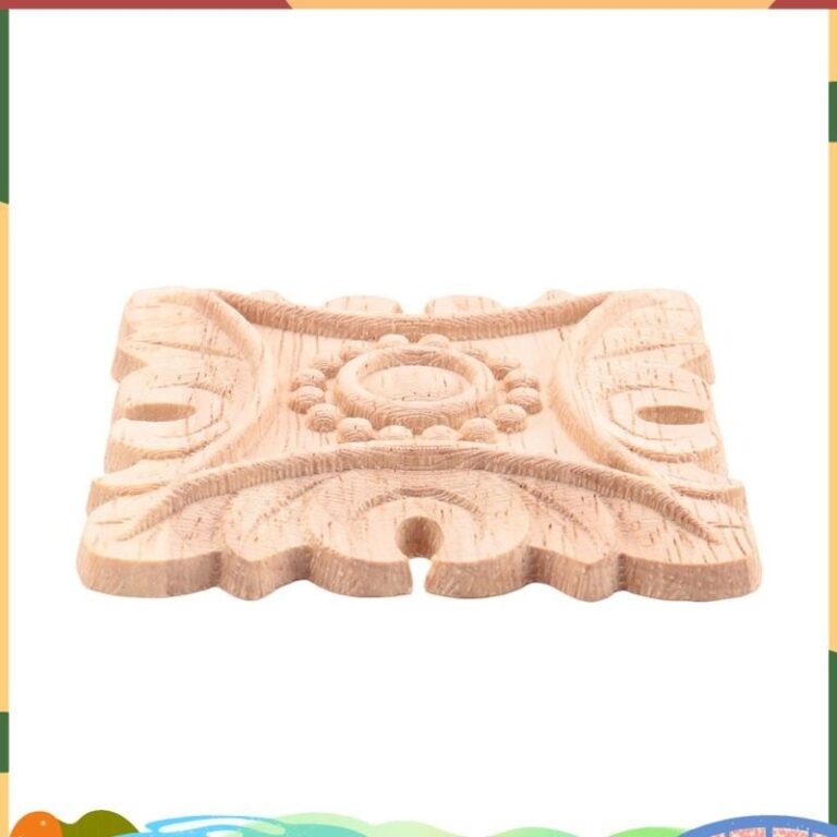 Vintage Unpainted ไม้แกะสลักมุม Onlay Applique กรอบพื้นหลังเฟอร์นิเจอร์บ้านผนังตู้ประตูตกแต่งตกแต่ง