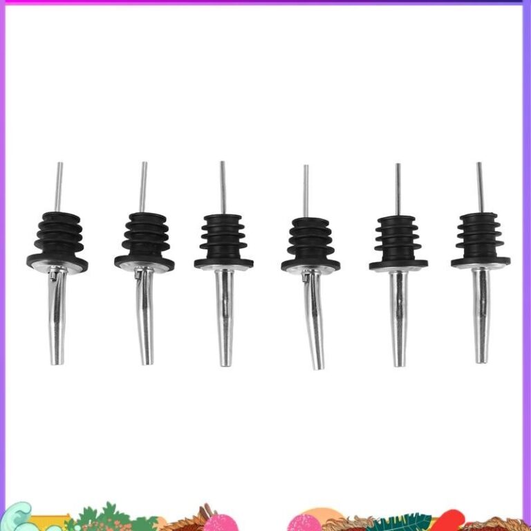 Super 6 ชิ้นสแตนเลส Spirit ขวดไวน์ Pourer Stopper เหล้าค็อกเทล