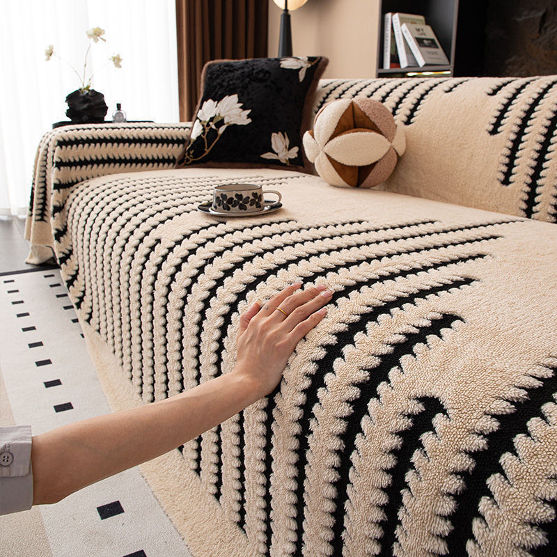 ผ้าคลุมโซฟาผ้าฝ้ายอเนกประสงค์สำหรับห้องนั่งเล่น เหมาะสำหรับป้องกันฝุ่นและป้องกันรอยขีดข่วนจากแมว