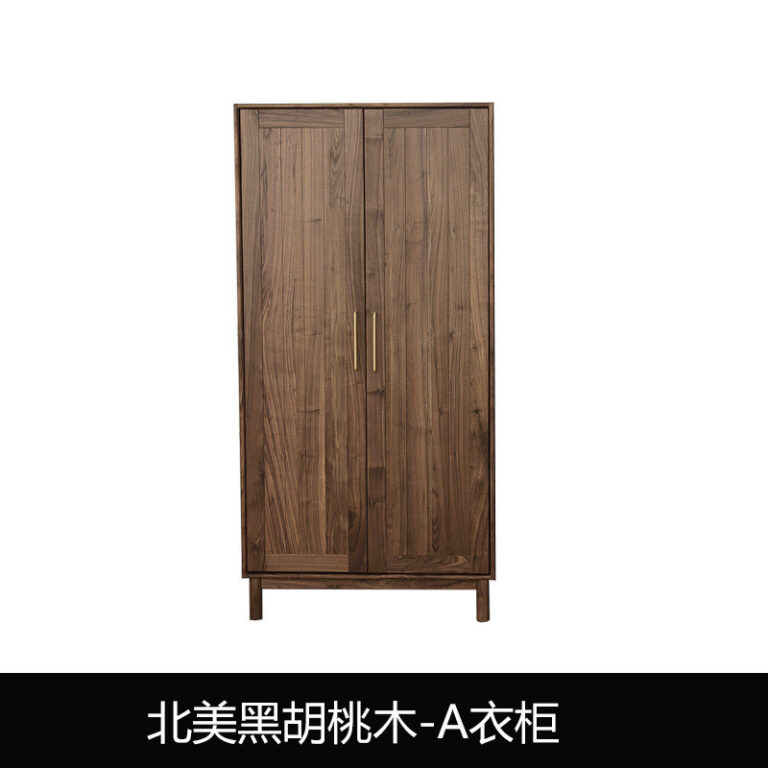 ใช่ตู้เสื้อผ้าครัวเรือนที่ทันสมัยเรียบง่ายวอลนัทสีดาล็อคตู้เก็บห้องนอนการจัดเก็บไม้เนื้อแข็งเหนืออเมริกันประตูใหญ่นอร์ดิก