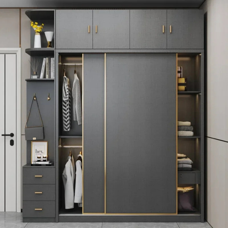 Modern Design Organizer ตู้เสื้อผ้าตู้ชั้นวางของหน้าแรกตู้เสื้อผ้าห้องนอนเสื้อผ้า Armario Ropero Dormitorio เฟอร์นิเจอร์