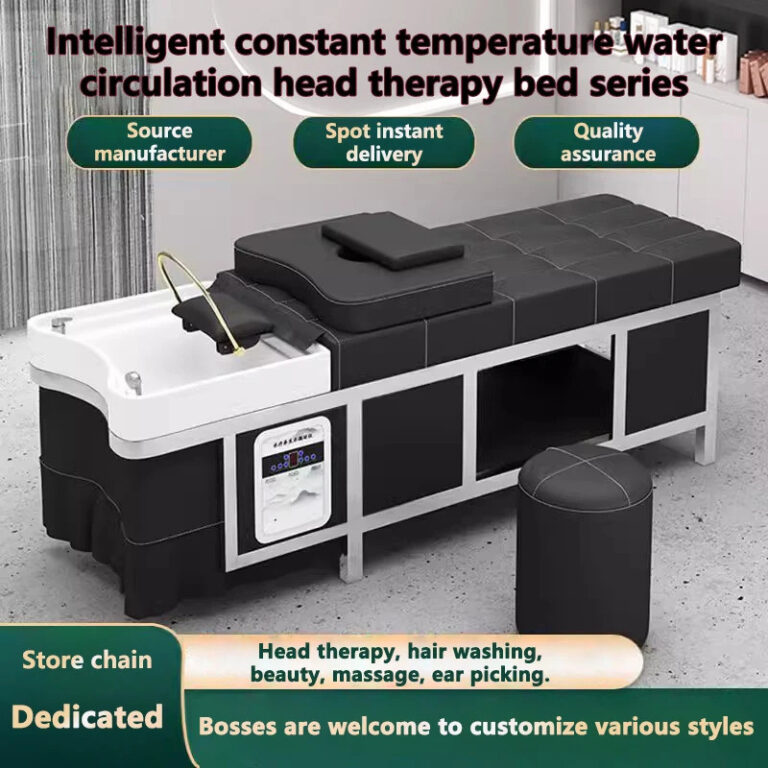 ร้านเสริมสวยเฟอร์นิเจอร์แชมพูเก้าอี้จัดแต่งทรงผมเก้าอี้พนักพิงปรับได้และที่วางเท้าสาหรับร้านทาผมเชิงพาณิชย์ใช้