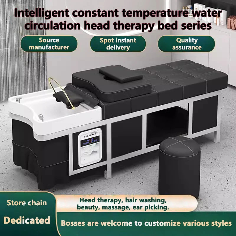 ร้านเสริมสวยเฟอร์นิเจอร์แชมพูเก้าอี้จัดแต่งทรงผมเก้าอี้พนักพิงปรับได้และที่วางเท้าสาหรับร้านทาผมเชิงพาณิชย์ใช้