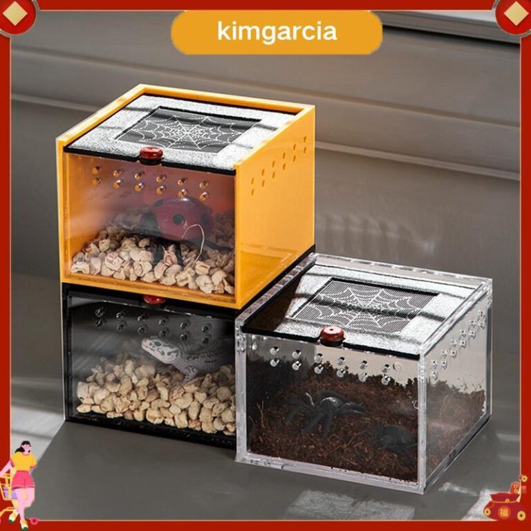 kimgarcia Spider Enclosure กล่องเพาะพันธุ์แมลงขนาดเล็กป้องกันการหนีสัตว์เลื้อยคลาน Terrarium กรงเลี้ยงแมลง