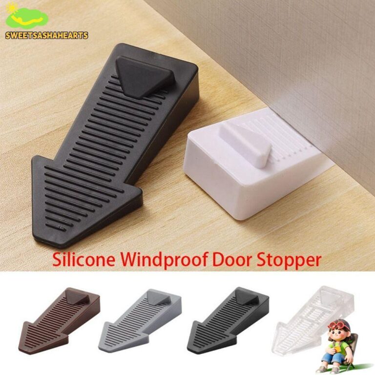 SWEETSASHA ที่กั้นประตู ที่ยึดพื้นซิลิโคนป้องกันการชนกัน ตัวป้องกันผนัง ประตูที่ซ่อนอยู่กันลื่น บ้าน