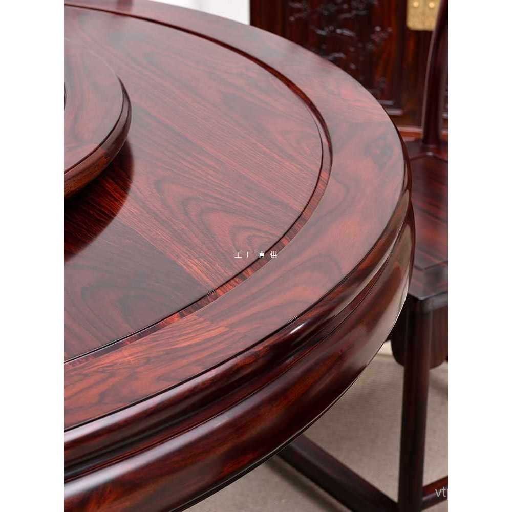 ไม้พะยูงสีดารวมกันธรรมดากว้างใบ ดาลเบอร์เจีย โต๊ะรับประทานอาหารเก้าอี้อินโดนีเซียมะฮอกกานีไม้เนื้อแข็งใหม่จีนโต๊ะรับประทานอาหารโต๊ะกลมบ้