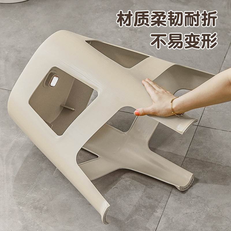 สตูลพลาสติกหนาครัวเรือนแสงหรูหราผู้ใหญ่โต๊ะรับประทานอาหารเก้าอี้สแควร์สตูลม้านั่งพลาสติกหนาพิเศษสูงสตูลสตูลสตูล