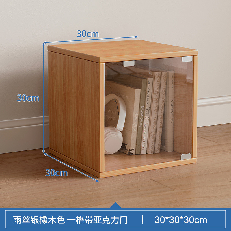 ไม้เนื้อแข็งรวมกันฟรีตาข่ายตู้ชั้นยืนชั้นวางหนังสือห้องนั่งเล่นผนังด้านหลังแบบบูรณาการตู้แสดง