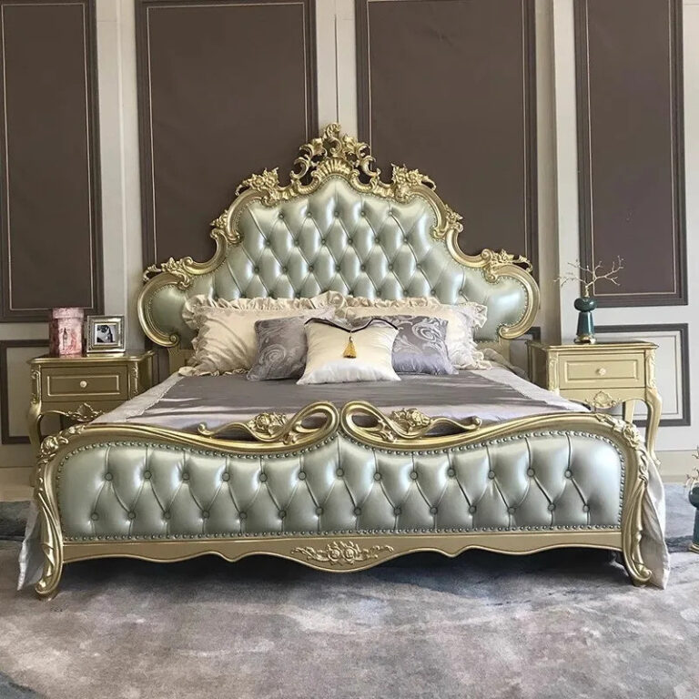 ยุโรปสีเหลืองญี่ปุ่น Pliable ไม้เตียงคู่ King Size Camping Cama Matrimonial เฟอร์นิเจอร์ Minimalist โมเดิร์นคู่