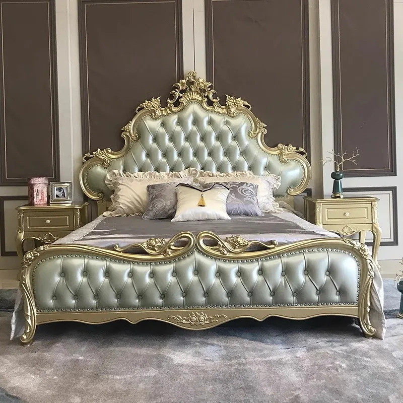 ยุโรปสีเหลืองญี่ปุ่น Pliable ไม้เตียงคู่ King Size Camping Cama Matrimonial เฟอร์นิเจอร์ Minimalist โมเดิร์นคู่