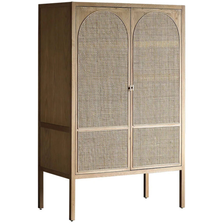 นอร์ดิกไม้เนื้อแข็งหวายตู้เสื้อผ้าบ้านโฮมสเตย์หวายศิลปะตู้เก็บของ