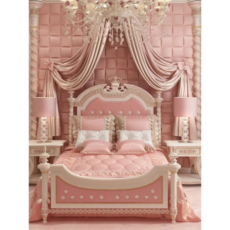 ฝรั่งเศสแสงเตียงเด็กยุโรปศาลสไตล์ไม้เนื้อแข็งแกะสลักเตียงเจ้าหญิงผ้าเตียงเดี่ยวสาวเตียง