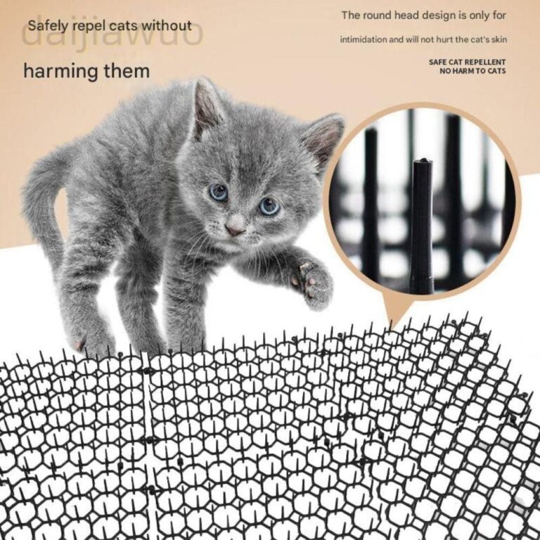 DAIJI Cat Repellent Mat สามารถซ้อนได้ไม่มี Harm Pet Anti climbing Mat Grid Soft Prick Plastic Catproof Mat ในร่มและกลางแจ้ง