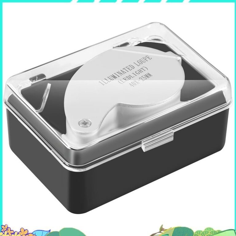 Jewellers เลนส์แก้ว Loupe 40X 25 มม แว่นขยายตา 2 ไฟ LEDs