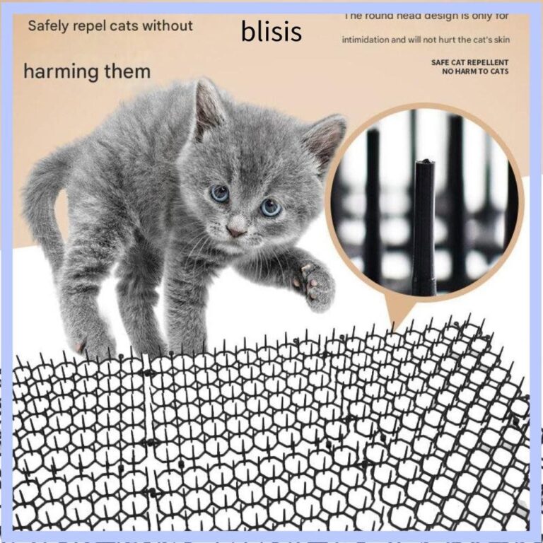 INNEED เสื่อไล่แมว แผ่นป้องกันการปีนเขาสาหรับสัตว์เลี้ยงพลาสติก Prick แบบนุ่ม ตารางสามารถซ้อนไม่มี Harm Antivandalism Mat ในร่มและกลางแจ้ง