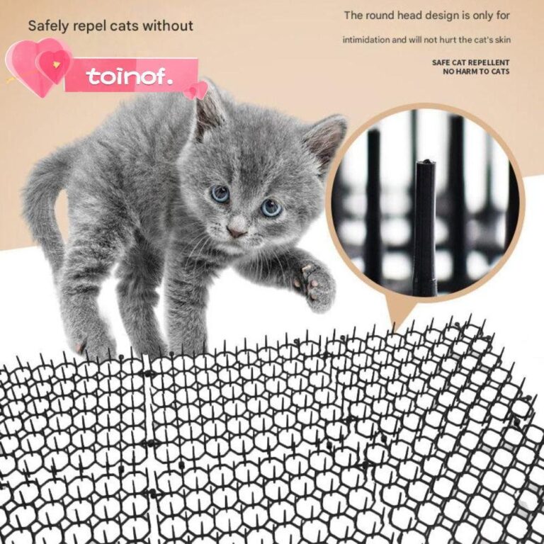 TOINOF เสื่อไล่แมว ซ้อนได้ไม่มี Harm Pet Antiweering Mat Soft Prick Plastic Grid Catproof Mat Indoor Outdoor