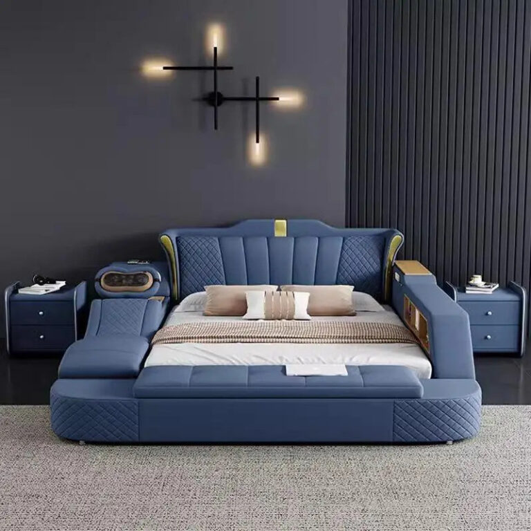 Limited Storage ห้องนอน Nordic Nightstands Upholstered หัวเตียงกรอบคู่เตียงมัลติฟังก์ชั่น Camas De Casal Fu