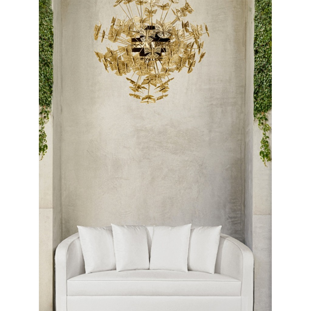 Research House Modern Designer สาขาทองเหลืองสีเขียวโซฟาอินไลน์หลายคน Creative Villa เฟอร์นิเจอร์โรงแรม G