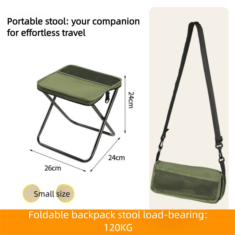 กระเป๋าเป้สะพายหลังพับอุจจาระกลางแจ้งมัลติฟังก์ชั่กระเป๋าสะพายอุจจาระสามารถจัดเก็บเก้าอี้พับแบบพกพา