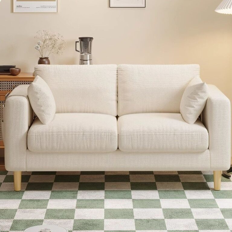 โซฟาห้องนั่งเล่นขนาดเล็กผู้เอนกายโซฟาผ้าที่เรียบง่ายโซฟาระบายอากาศ2ที่นั่งโซฟาออกแบบห้องน้าที่ถอดออกได้