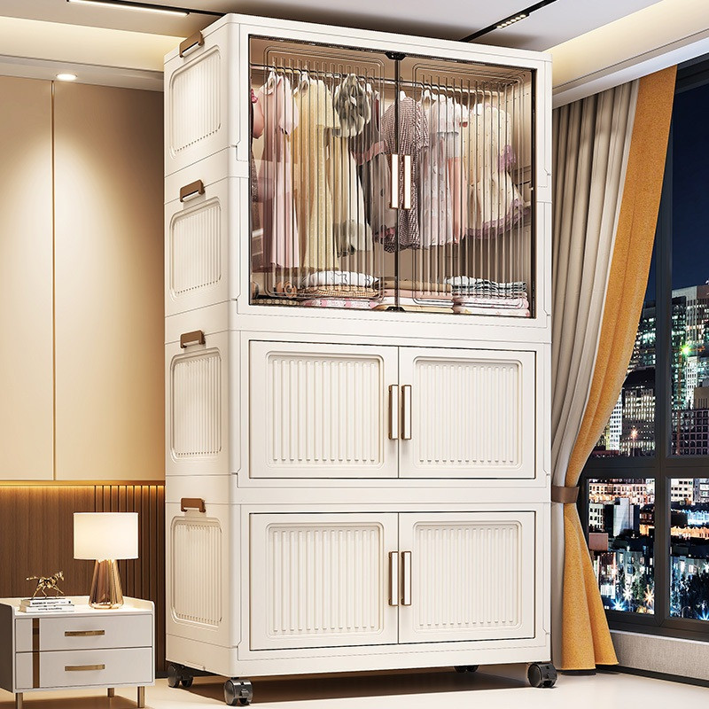 โปรโมชั่นสุดคุ้ม ตู้เก็บของพับได้ 3 ชั้น กันฝุ่นรับน้ำหนักดี ใช้บ้านหอพัก ส่งฟรี COD