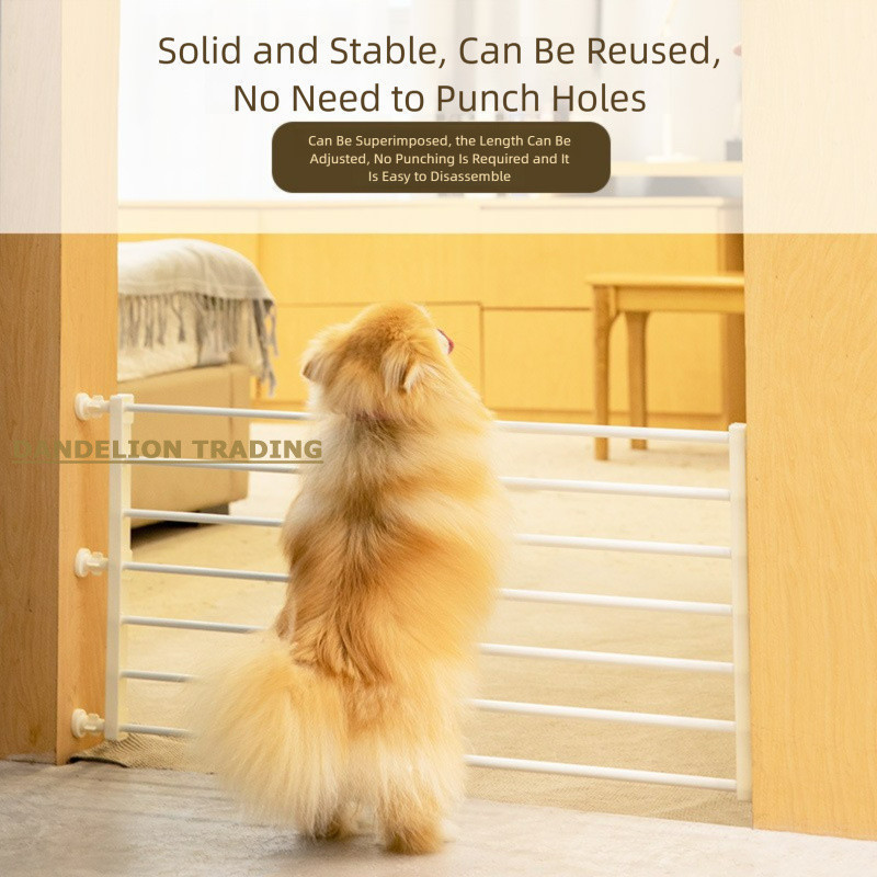DANDELION ประตูกั้นสัตว์เลี้ยง รั้วกั้นประตู ป้องกันสัตว์เลี้ยง สุนัข แมว พับเก็บได้ เพื่อความปลอดภัยรั้วสัตว์เลี้ยงในครัวเรือนประตูแยกรั้วป้องกันการบล็อกรั้วสุนัขแมว รั้วรั้วรักษาสุนัขในร่ม รั้วประตูสัตว์เลี้ยง รั้วรั้วรักษาความปลอดภัย