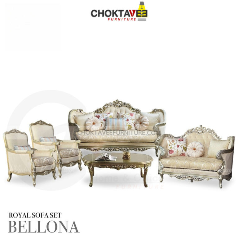 ชุดโซฟาหลุยส์ 5ชิ้น 3211ที่นั่งโต๊ะกลาง White Titanium Series รุ่น TSFLVSET BELLONA Pick Collection