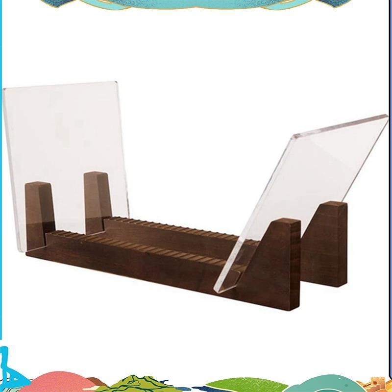 ไวนิลบันทึกการจัดเก็บข้อมูลผู้ถือความจุขนาดใหญ่อะคริลิสิ้นสุดยืนแสดงไม้ ห้างหุ้นส่วนจากัด อัลบั้มไวนิลสก์ท็อปแร็ค